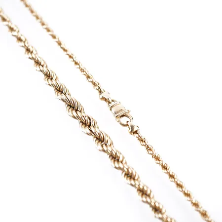 Collier, dosserad, 41cm, bredd 3mm-7mm, 14k Vikt: 11 g