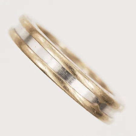 Ring Bvlgari B-Zero, stl 19 / 60, bredd 5mm, ett band, serienr K8L1T6, vitguld, behov av omrodiering, repig, 18K Vikt: 8,6 g