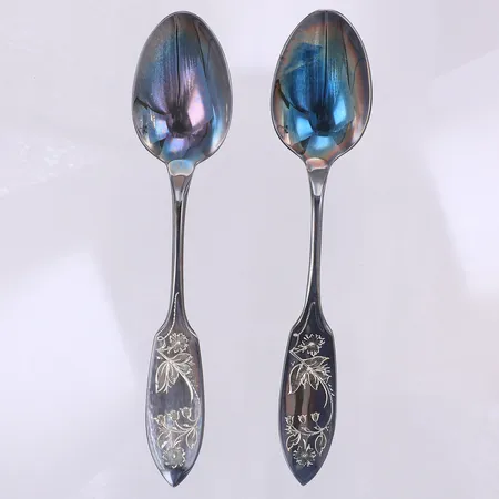 2 Dessertskedar, modell Tornedal, 15,8cm, Haparanda år 1995, 830/1000 silver Vikt: 68,1 g