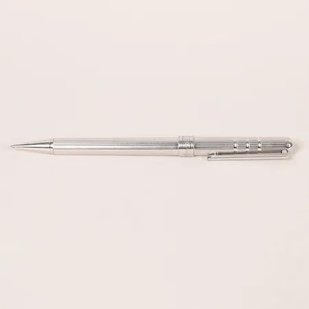 Kulspetspenna, Yves Saint Laurent, etui, vitmetall, bruksslitage.