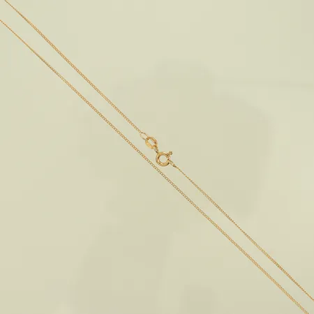 Halskedja, längd 44,5cm, bredd 1mm, 18K, 1,3g Vikt: 1,3 g