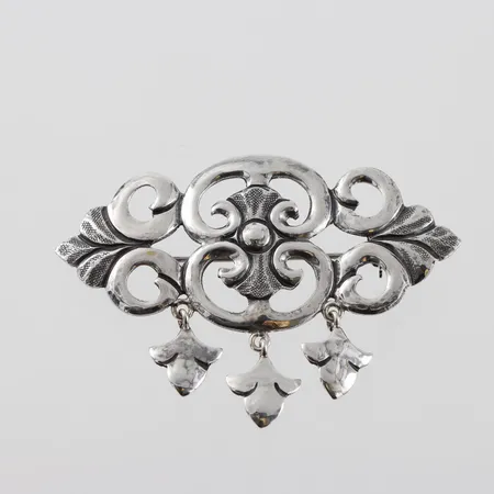 Brosch , Johanssons Guldsmeds Ab Erik G Arvika 1971, längd 6cm, silver Vikt: 9,2 g
