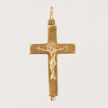 Hänge, krucifix, höjd 35mm, bredd 16mm, 18K guld Vikt: 2,1 g