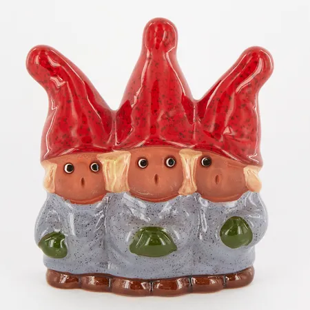 Figurin, sjungande tomtebarn, design Rolf Berg, Torshälla Sweden, höjd ca 11cm, etikettmärkt