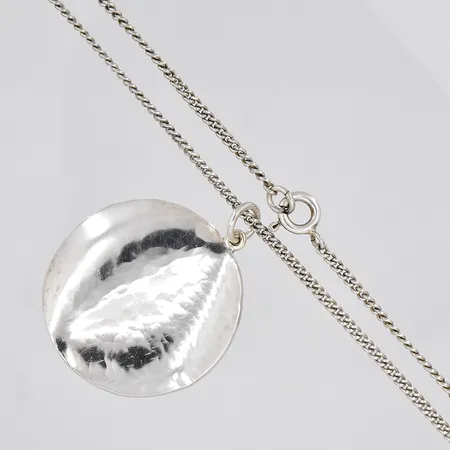 Kedja Pansar, 52cm, bredd 2mm, hänge Ø 31,6mm, silver 830/925/1000 Vikt: 14,4 g