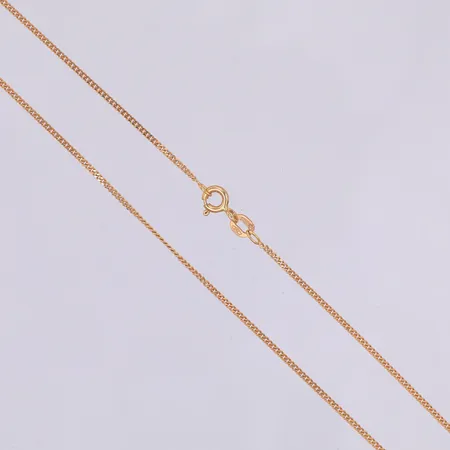 Kedja, Pansar, 44,5cm, bredd 1mm, kattfot, 18K Vikt: 2,6 g