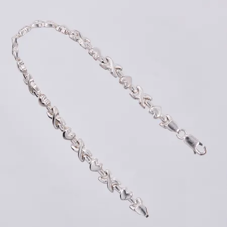 Armband, längd: ca 19cm, bredd: ca 2-6mm, silver, 925/1000 Vikt: 8,2 g