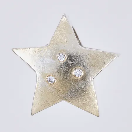 Hänge med vita stenar Stjärna, Ø ca 1,7cm, bredd ca 9mm, STORY KrZi, 925/1000 silver  Vikt: 4,8 g