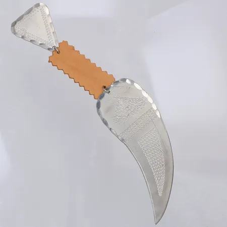 Bokmärke, 18,5cm, tenn/läder Vikt: 0 g