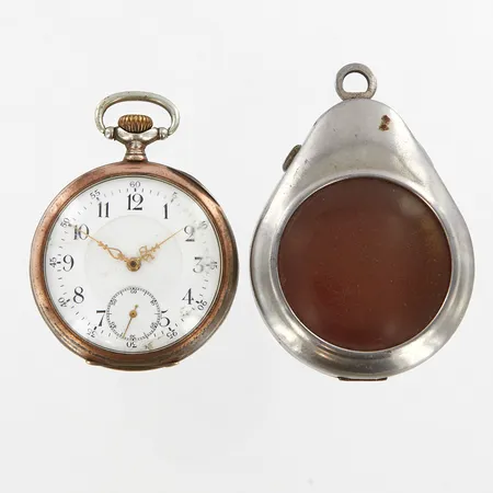 Fickur, innerboett i metall, Ø50mm, boettnummer: 551063, silver 800/1000, brv: 78,0 gram, etui i metall Vikt: 78 g