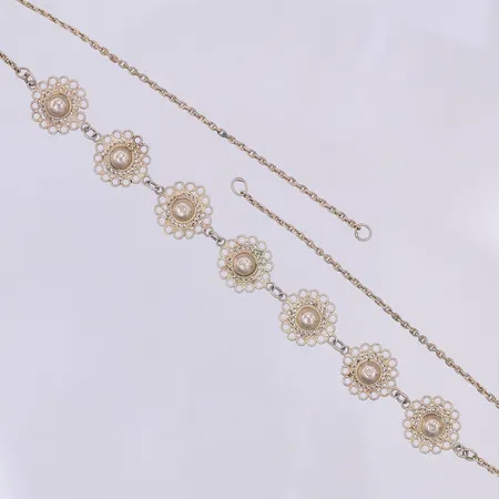 Collier, 40cm, defekt saknar lås & stämplar, silver Vikt: 5,8 g