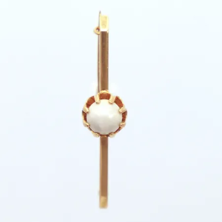 Brosch pärla Ø7,60mm, 18k Vikt: 4,6 g