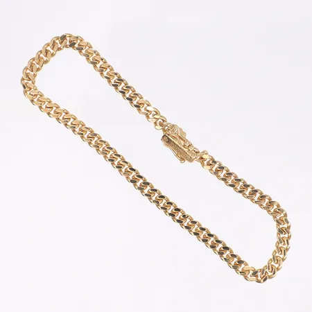 Armband Pansarlänk, längd 17,5cm, bredd 4mm, 18K  Vikt: 10,8 g