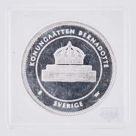 Minnesmynt, Ø 38,6mm, Konungaätten Bernadotte, Industrialiseringen i Sverige, Kullagret 1907, plastkassett, 925/1000 Silver  Vikt: 25,1 g