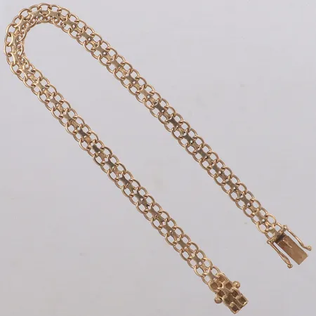 Armband X-länk, längd 19,5cm, bredd 5,4mm, Ädelsmycken Aktiebolag, 18K Vikt: 7,5 g