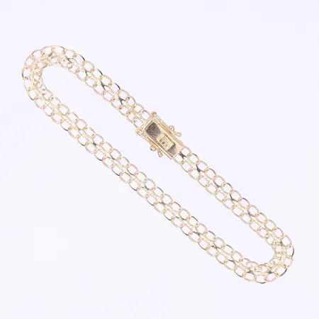 Armband X-länk, 17,5cm, bredd 5mm, 18K Vikt: 5,2 g