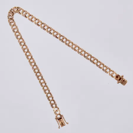 Armband Bismarck, längd ca 18,5cm, bredd ca 5mm, EVJ 1967, 18K Vikt: 7,5 g