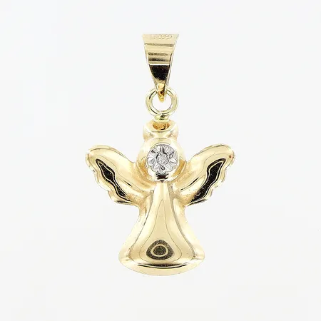 Hänge, Ängel, diamant ca 0,005ct, 17x10mm, GHA, 18K.  Vikt: 0,2 g