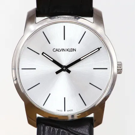 Herrur Calvin Klein, Ø37mm, Quartz, ref: K2G 221, slitage på läderarmband, inga övriga tillbehör