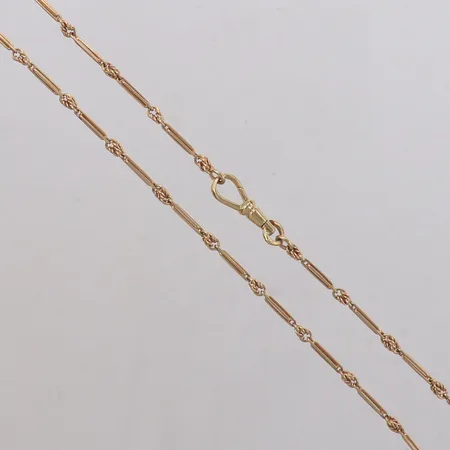 Klockkedja, längd 40,5cm, bredd 1,8-2,8mm, 14K Vikt: 8,5 g