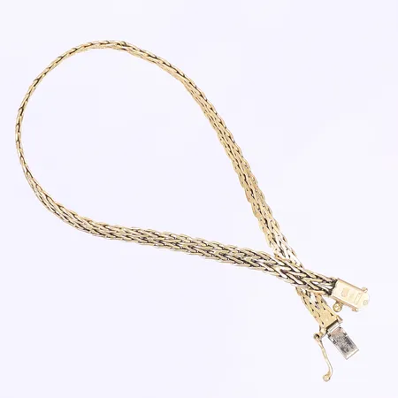 Armband, 18,5cm, bredd 4mm, bruksslitage, 18K Vikt: 8,8 g