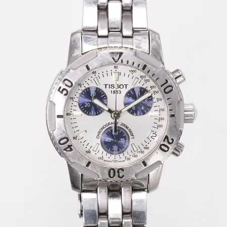Herrur, Tissot 1853, Chronograph 200m/660ft, Ø40mm, referensnr T362/462, quartz, kronograf, datum, stållänk, viklås, bruksslitage, repor, inga tillbehör