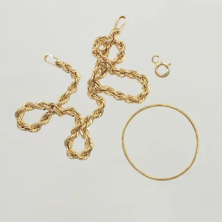 Armband, ring, defekt, buckligt, 14K Vikt: 3,7 g