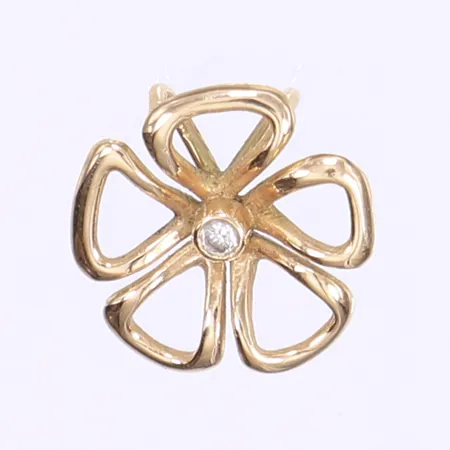 Hänge med syntetisk diamant 1x ca 0,04ct, Ø19mm, design Rebecca Falck, 18K Vikt: 3,1 g