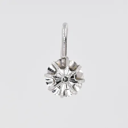 Hänge vitguld, diamant ca 0,01ct, Ø 6mm, 18K Vikt: 0,6 g