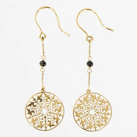 Ett par örhängen, 47mm, Ø15mm, 14K  Vikt: 1,4 g