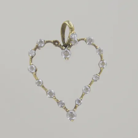 Ett hänge med stenar, längd 2,5 cm, bredd 2 cm, 18K Vikt: 1,2 g