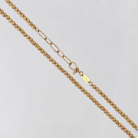 Kedja, Kullänk, längd 48-50,5cm, bredd ca 2,5mm, 18K Vikt: 10,2 g