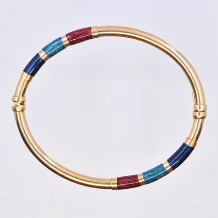 Armring, Ø60 mm, bredd 4 mm, öppningsbar, 18K. Vikt: 7,5 g