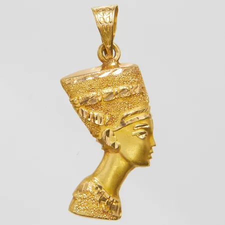 Hänge Nefertiti, längd ca 34mm, bredd 14,3mm, 21K Vikt: 2,8 g
