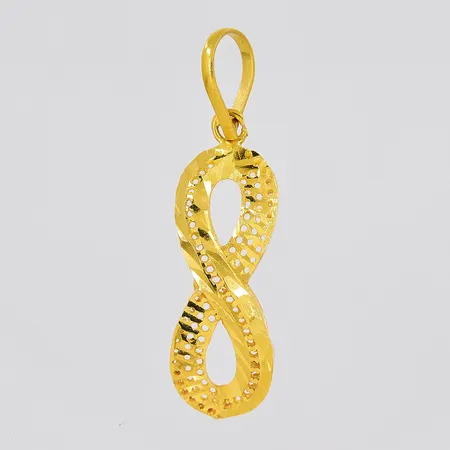 Hänge, ca 10x37mm inklusive ögla, 21K Vikt: 1,7 g