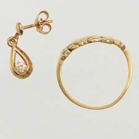 Ring, defekt, ett udda örhänge, defekt, 18K Vikt: 2,2 g