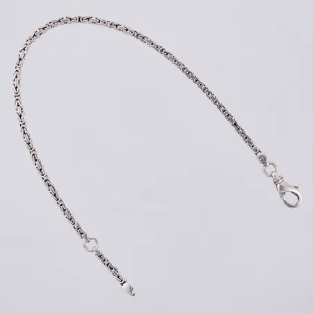 Armband kejsar, längd: ca 22cm, justerbar, bredd: ca 2mm, GHA, 925/1000, silver Vikt: 8,3 g