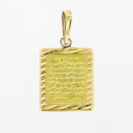 Hänge, text, 18x10mm, 18K.  Vikt: 0,3 g