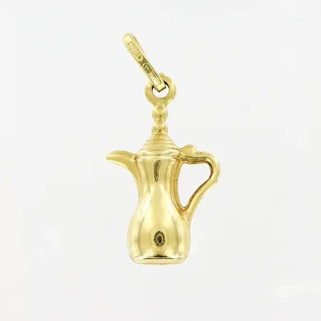 Hänge, kanna, 25x12mm, ihålig, 18K.  Vikt: 1,4 g