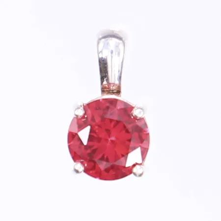 Hänge med röd sten, 12x7mm, Silver 925/1000  Vikt: 0,8 g