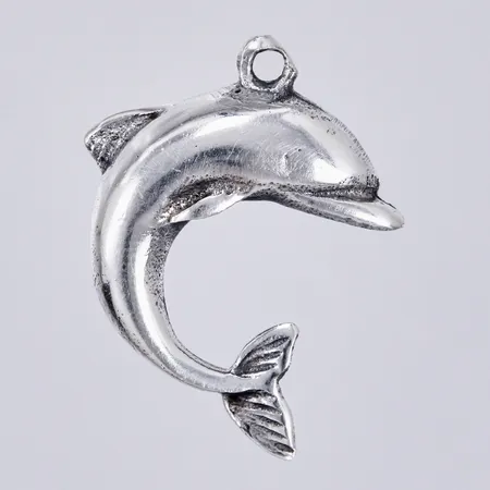 Hänge delfin, längd: ca 13mm, bredd: ca 1-5mm, silver, 830/1000  Vikt: 1,6 g