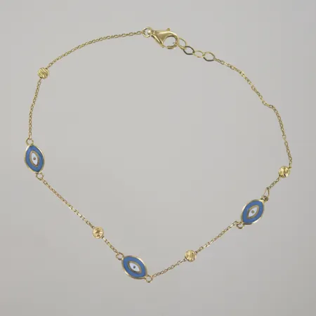 Armband med emaljer, längd justerbar 19/20 cm, 21K Vikt: 2,5 g