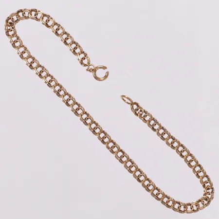 Armband, Bismarck, längd 19cm, bredd 3,7mm, defekt lås, 18K Vikt: 3,5 g