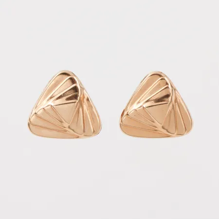 Örhängen paret, diameter ca 13.5 mm, 18k. Vikt: 1,4 g