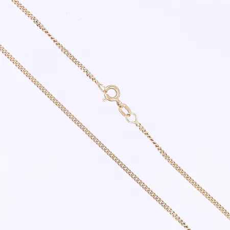 Halskedja, pansar, 46cm, bredd 1,5mm, 18K  Vikt: 4,6 g