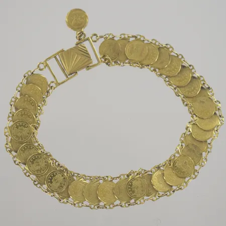 Armband, längd 20,5 cm, bredd 11 mm, 21K Vikt: 15,9 g