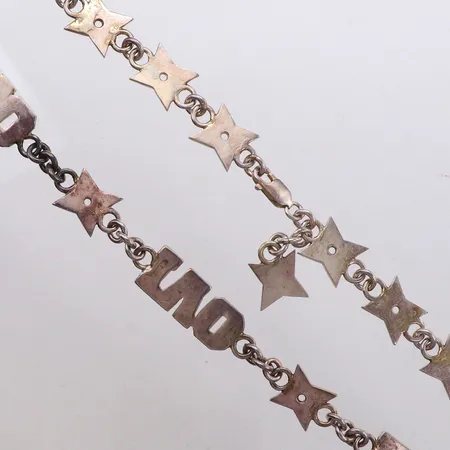 Collier, längd 59,5cm, bredd 16mm, silver 925/1000 Vikt: 101,6 g