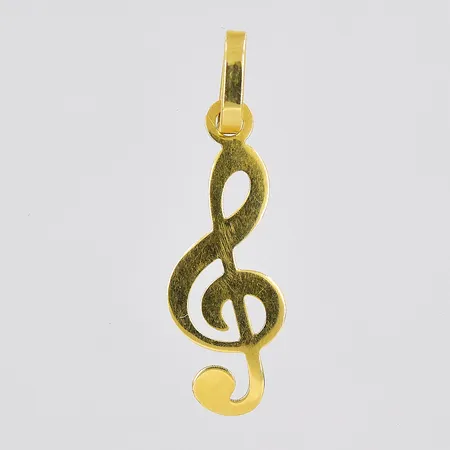 Hänge G-klav, 6x19mm inklusive ögla, 18K Vikt: 0,3 g