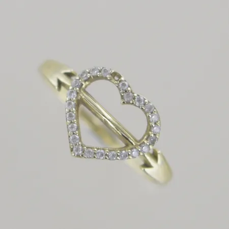 Ring med stenar, Ø 17½ mm, sten saknas/ojämn skena, 14k  Vikt: 1,3 g