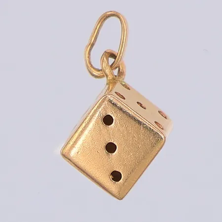 Hänge, tärning, 16mm, 18K Vikt: 1,1 g